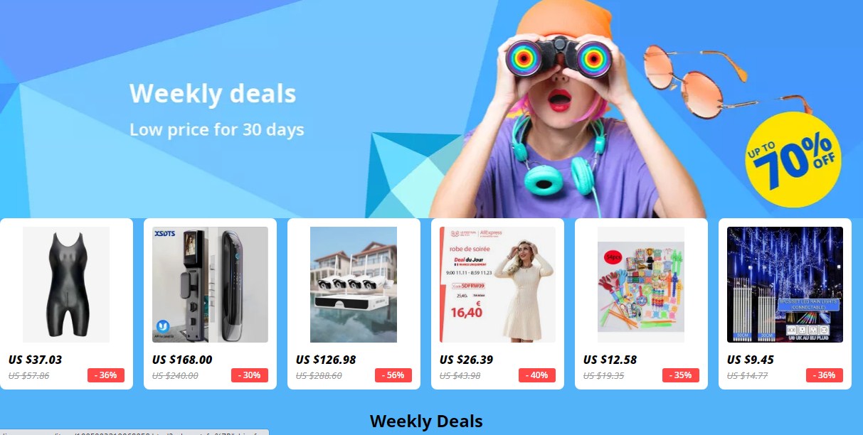 Weekly deals low price for 30 days